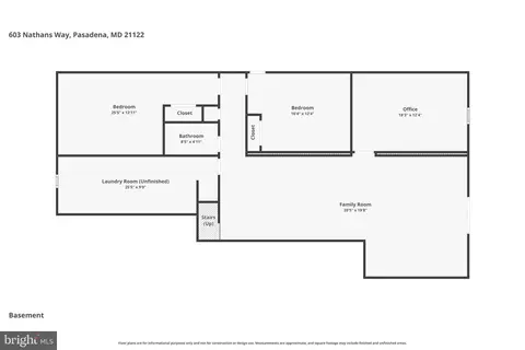 Floorplan - 603 Nathans Way, Pasadena, MD 21122 photo 3 of 3