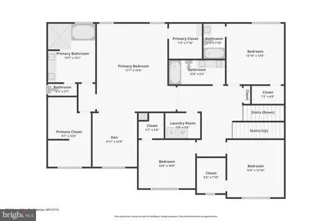 Floorplan - 2849 Broad Wing Dr, Odenton, MD 21113 photo 1 of 3