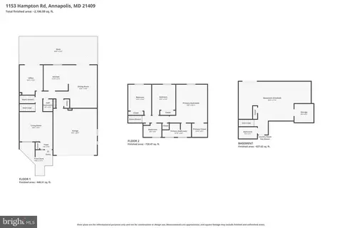 Floorplan - 1153 Hampton Rd, Annapolis, MD 21409 photo 2 of 5