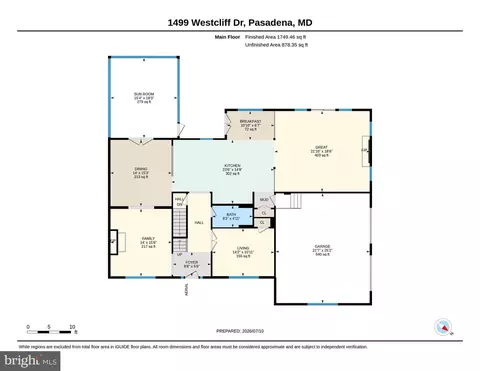 Floorplan - 1499 Westcliff Dr, Pasadena, MD 21122 photo 1 of 4
