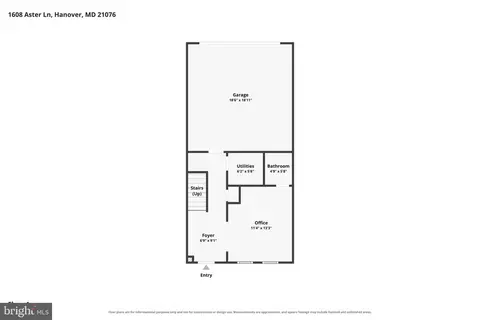 Floorplan - 1608 Aster Ln, Hanover, MD 21076 photo 1 of 4