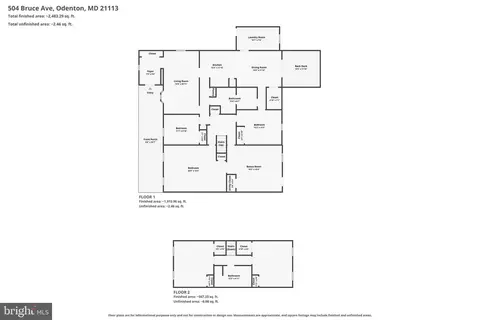 Floorplan - 504 Bruce Ave, Odenton, MD 21113 photo 1 of 3