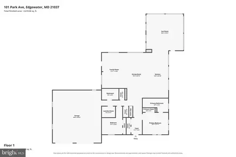 Floorplan - 101 Park Ave, Edgewater, MD 21037 photo 2 of 3