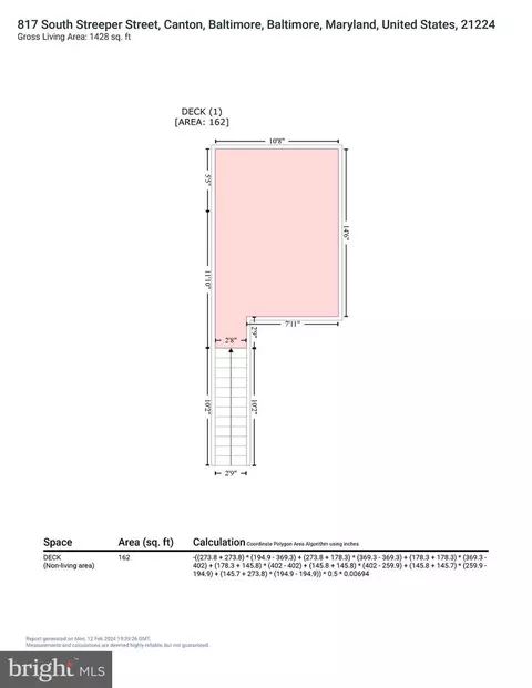 Floorplan - 817 S Streeper St, Baltimore, MD 21224 photo 9 of 9