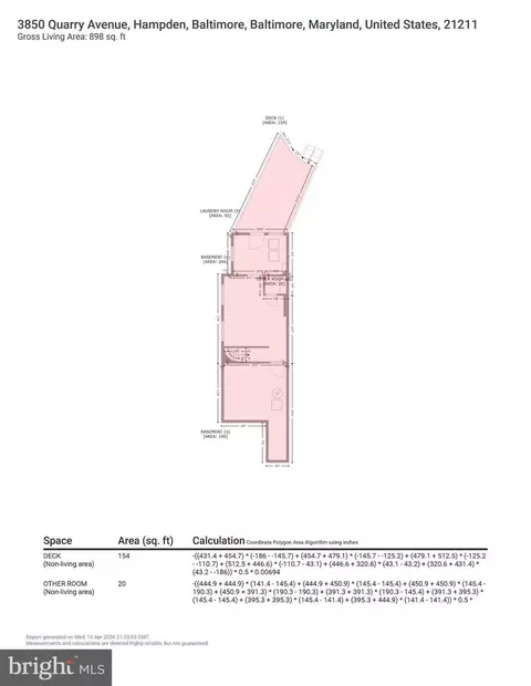 Floorplan - 3850 Quarry Ave, Baltimore, MD 21211 photo 7 of 8