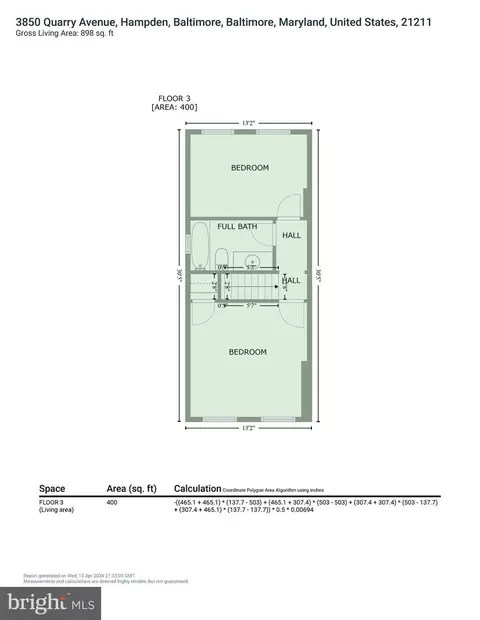 Floorplan - 3850 Quarry Ave, Baltimore, MD 21211 photo 6 of 8