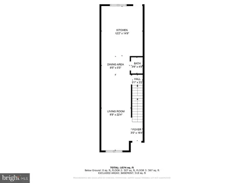 Floorplan - 2618 E Hoffman St, Baltimore, MD 21213 photo 1 of 4