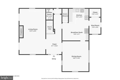 Floorplan - 311 Suffolk Rd, Baltimore, MD 21218 photo 1 of 5