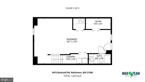 Floorplan - 5472 Bucknell Rd, Baltimore, MD 21206 photo 3 of 4