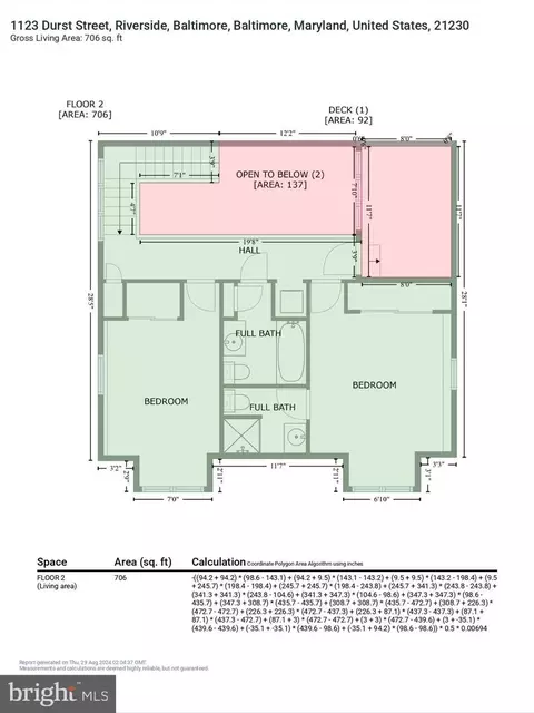 Floorplan - 1123 Durst St, Baltimore, MD 21230 photo 4 of 5