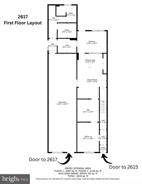 Floorplan - 2617 E Fayette St, Baltimore, MD 21224 photo 1 of 2