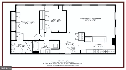 Floorplan - 112 E West St #202, Baltimore, MD 21230 photo 1 of 1