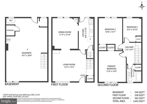 Floorplan - 1538 E Cold Spring Ln, Baltimore, MD 21218 photo 1 of 1