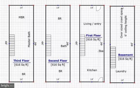 Floorplan - 145 Collins Ave, Baltimore, MD 21229 photo 1 of 1