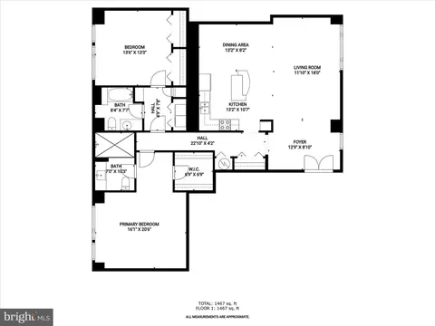 Floorplan - 10 E Lee St #2206, Baltimore, MD 21202 photo 1 of 1