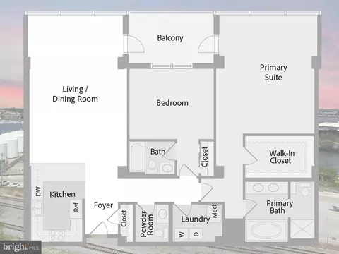 Floorplan - 1200 Steuart St #912, Baltimore, MD 21230 photo 1 of 1