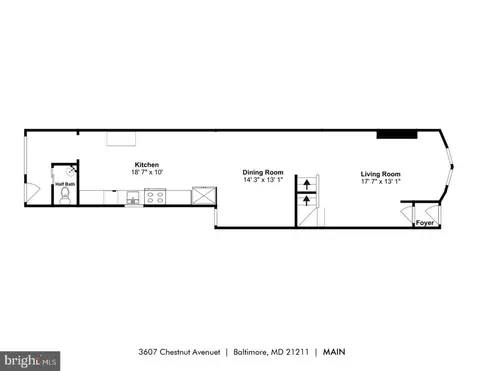 Floorplan - 3607 Chestnut Ave, Baltimore, MD 21211 photo 1 of 3