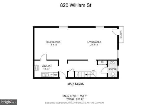 Floorplan - 820 William St #7, Baltimore, MD 21230 photo 1 of 2