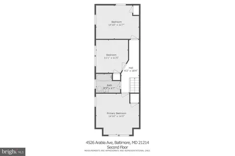 Floorplan - 4526 Arabia Ave, Baltimore, MD 21214 photo 3 of 4