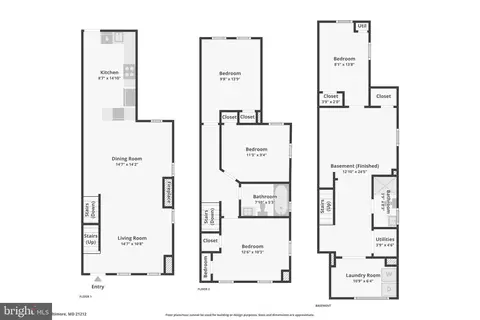 Floorplan - 4801 Alhambra Ave, Baltimore, MD 21212 photo 1 of 3