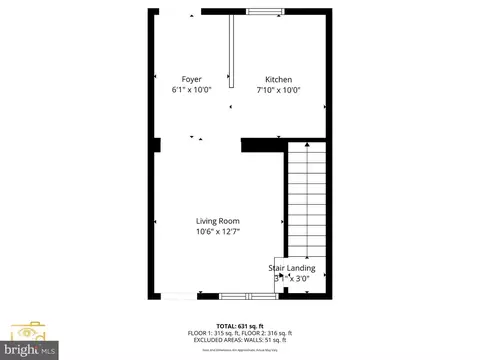 Floorplan - 1109 Quantril Way, Baltimore, MD 21205 photo 3 of 3