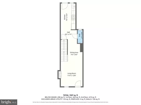 Floorplan - 1618 N Regester, Baltimore, MD 21213 photo 3 of 4