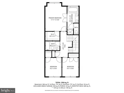 Floorplan - 1405 Benjamin St, Baltimore, MD 21230 photo 3 of 5
