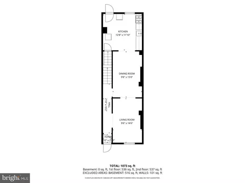 Floorplan - 2516 W Pratt St, Baltimore, MD 21223 photo 2 of 4