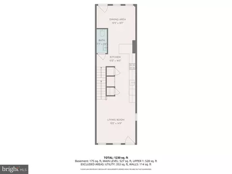Floorplan - 1307 N Broadway, Baltimore, MD 21213 photo 1 of 4