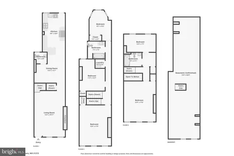Floorplan - 1628 E Biddle St, Baltimore, MD 21213 photo 1 of 2