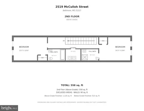 Floorplan - 2519 Mcculloh St, Baltimore, MD 21217 photo 3 of 3