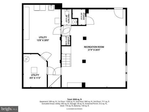 Floorplan - 210 Northfield Pl, Baltimore, MD 21210 photo 5 of 5