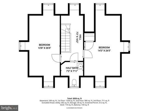 Floorplan - 210 Northfield Pl, Baltimore, MD 21210 photo 2 of 5