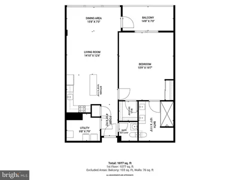Floorplan - 1200 Steuart St #625, Baltimore, MD 21230 photo 1 of 1