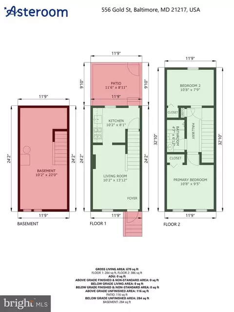 Floorplan - 556 Gold St, Baltimore, MD 21217 photo 4 of 4
