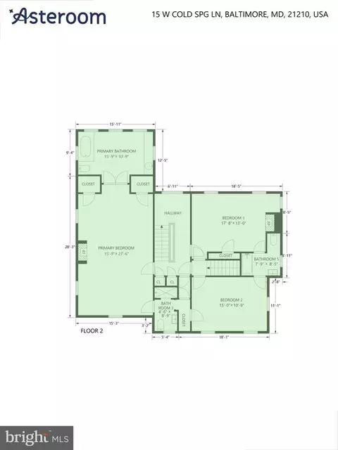 Floorplan - 15 W Cold Spring Ln, Baltimore, MD 21210 photo 4 of 5