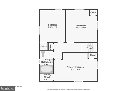 Floorplan - 2217 Arden Rd, Baltimore, MD 21209 photo 2 of 3