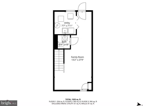 Floorplan - 3693 Kenyon Ave, Baltimore, MD 21213 photo 3 of 4