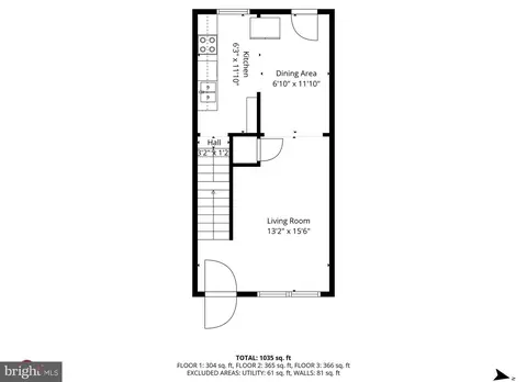 Floorplan - 3693 Kenyon Ave, Baltimore, MD 21213 photo 1 of 4