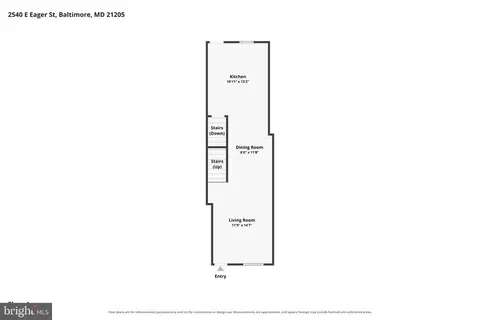 Floorplan - 2540 Eager St, Baltimore, MD 21205 photo 3 of 3