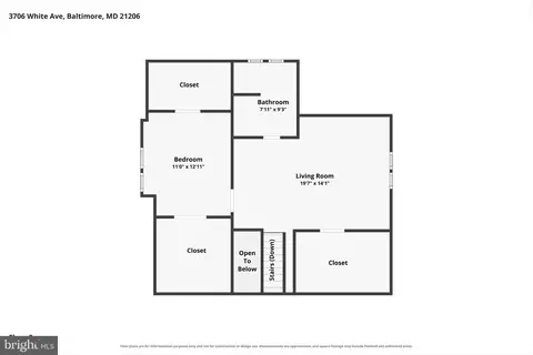 Floorplan - 3706 White Ave, Baltimore, MD 21206 photo 3 of 4