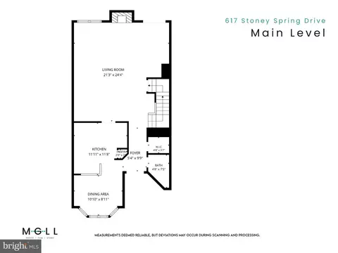 Floorplan - 617 Stoney Spg, Baltimore, MD 21210 photo 1 of 3