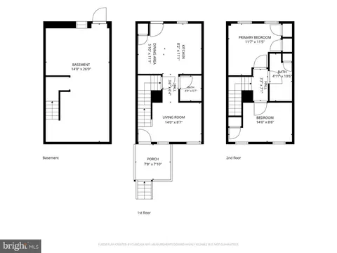 Floorplan - 3422 Elmora, Baltimore, MD 21213 photo 3 of 3