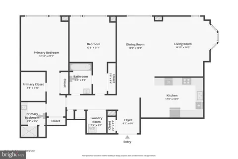 Floorplan - 10 E Lee St #802, Baltimore, MD 21202 photo 1 of 1