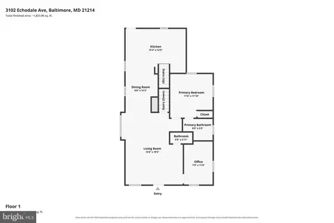 Floorplan - 3102 Echodale Ave, Baltimore, MD 21214 photo 2 of 4