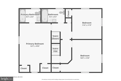 Floorplan - 5415 Springlake Way, Baltimore, MD 21212 photo 2 of 5