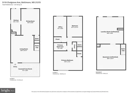Floorplan - 5110 Chalgrove Ave, Baltimore, MD 21215 photo 2 of 4