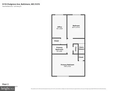 Floorplan - 5110 Chalgrove Ave, Baltimore, MD 21215 photo 4 of 4