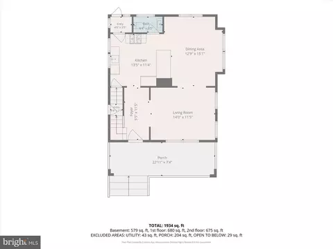 Floorplan - 609 Hollen Rd, Baltimore, MD 21212 photo 1 of 4