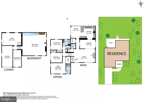 Floorplan - 807 Ridgeleigh Rd, Baltimore, MD 21212 photo 1 of 1